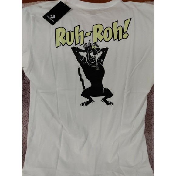 Converse Scooby-Doo Graphic Tee T-Shirt Ruh-Roh! White XXL NWT - Picture 4 of 4